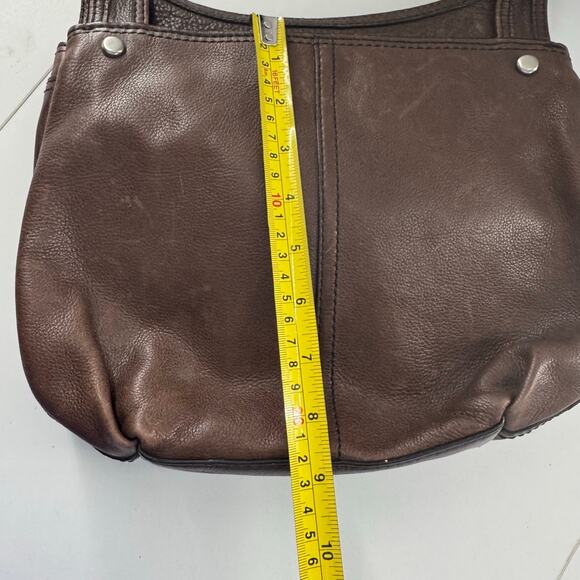 Vintage Hard to Find Fossil Maddox Crossbody Patchwork Chevron Bag - Picture 10 of 13